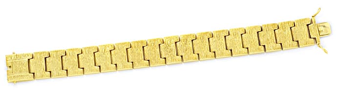 Foto 1 - Glieder Armband mit Borken Gravurmuster in 14K Gelbgold, K2036