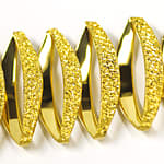 Design-Goldarmband Navette Form aus massiv 18K Gelbgold