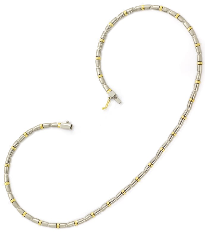 Foto 4 - Designer-Goldkette mit Armband in 14K Gelbgold-Weißgold, K3288