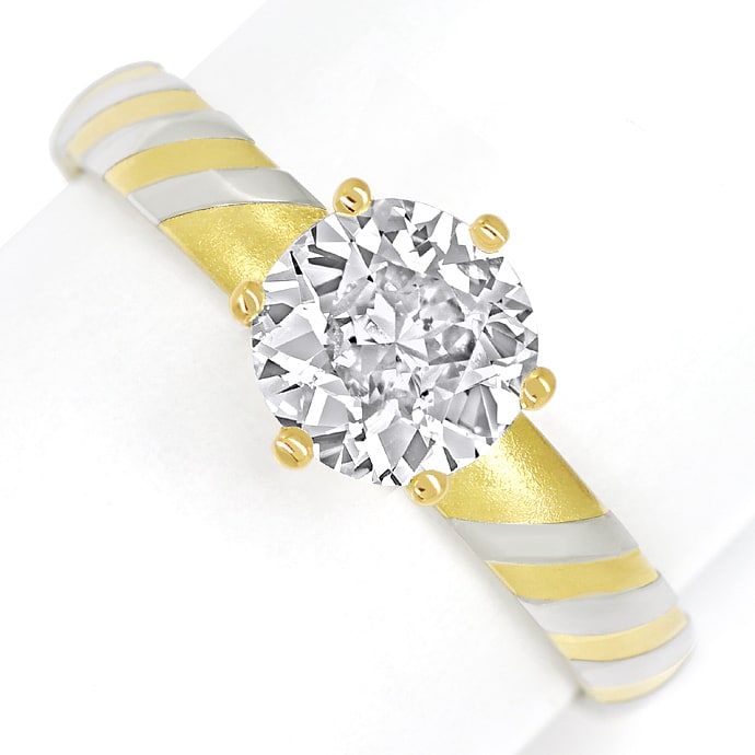 Designer-Diamantring mit 1,33ct Diamant Solitaer in 18K, aus Designer-Solitär-Diamantringe Brillantringe
