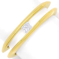 zum Artikel Diamantring mit 0,14ct Princess Diamant in 18K Gelbgold, Q1409