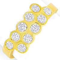 zum Artikel Designer-Diamantring 0,75ct Spitzen Brillanten Gelbgold, Q1866