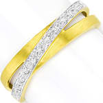 Overcross Diamantring 12 Diamanten 750er Gold