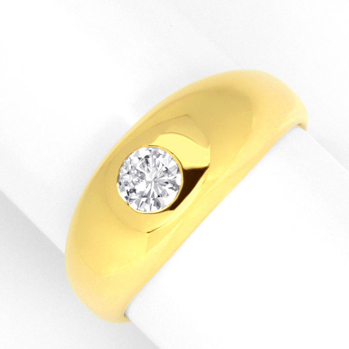 Diamant Bandring 0,40ct Brillant Top Wesselton 18K Gold, aus Designer-Solitär-Diamantringe Brillantringe
