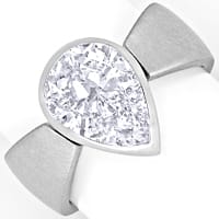 zum Artikel Tropfen Diamant 2,30ct in 18K Weißgold-Ring Handarbeit, R1442