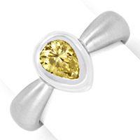 zum Artikel Diamantring 0,92 Fancy Brownish Yellow HRD 18K Weißgold, R2443