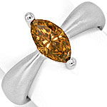 1,3 Carat Navette Diamant-Ring Handarbeit 18K Weißgold