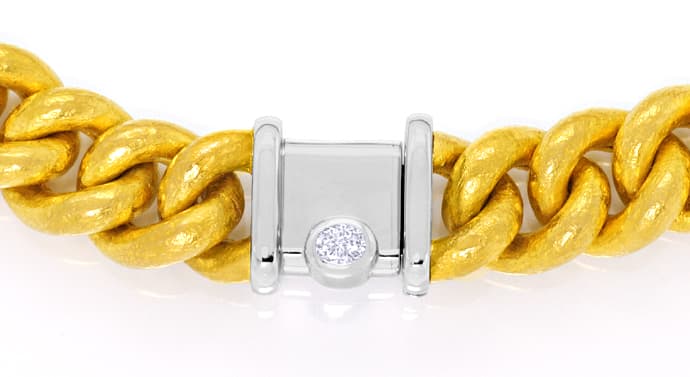 Foto 2 - Münzgold-Platin Diamanten Rundpanzerkollier und Armband, R3401