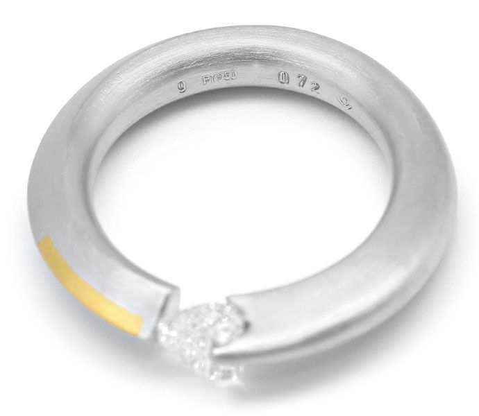 Foto 3 - Bunz Ring 0,72ct River D lupenrein Herz Diamant, Platin, R3630