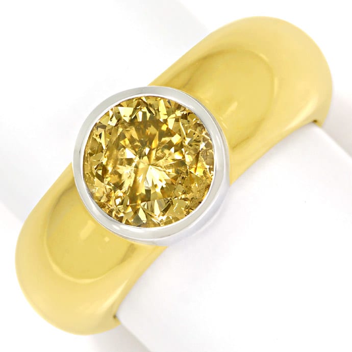 Bandring 2,07ct Brillant-Solitär Fancy Yellowish Brown, aus Designer-Solitär-Diamantringe Brillantringe