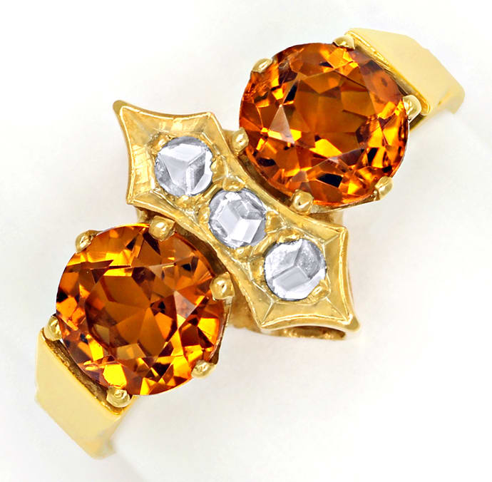 Foto 2 - Diamantring mit Madeira Citrinen und Diamant Rosen Gold, S1408