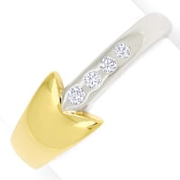 zum Artikel Designer-Diamantring mit 4 Brillanten Gelbgold-Weißgold, S1547