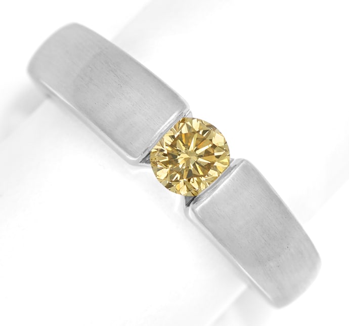Foto 2 - Diamantring 0,57ct Goldenem Brillant 18K Weißgold, S1856