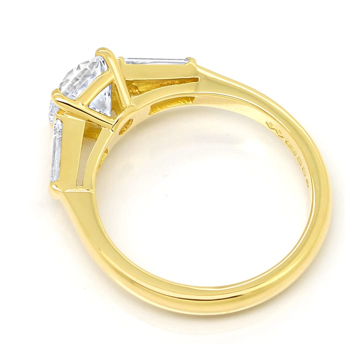 Foto 3 - Einkaräter HRD Solitär-Brillant im Diamant Trapeze Ring, S2010