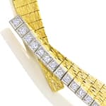 Designer-Collier mit 0,35ct Diamanten in 750er Gold