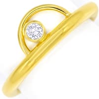 zum Artikel Formvollendeter Designer-Ring mit Brillant 18K Gelbgold, S2244