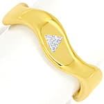 Stylisher Diamantring Triangel Diamant massiv Gelbgold