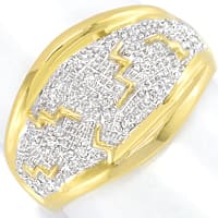 zum Artikel Designer-Bandring mit 20 Diamanten in 14K Gold, S2707