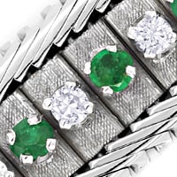 zum Artikel Elegantes WeißGold-Armband Diamanten Smaragde, S2941