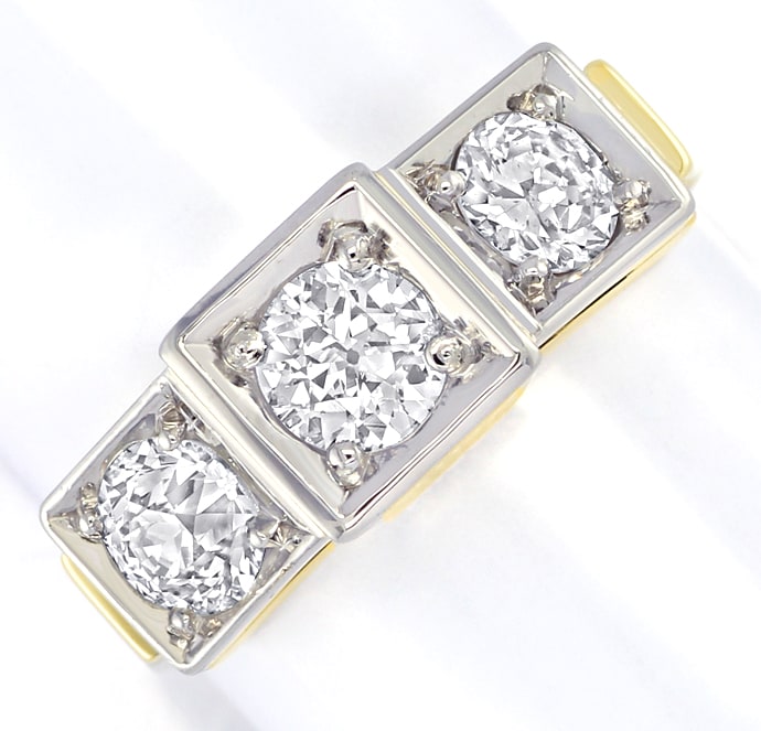 Foto 2 - Art Deco Ring 1,35ct Diamanten-Gold-Platin, S2971
