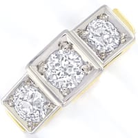 zum Artikel Art Deco Ring 1,35ct Diamanten-Gold-Platin, S2971