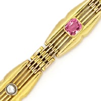 zum Artikel Antik-GelbGold-Armband Perlen rosa Farbstein, S2983