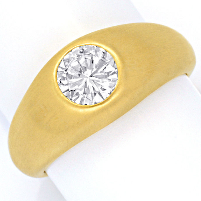 Funkelnder Brillant 1,2ct Lupenrein in 14K Goldbandring, aus Designer-Solitär-Diamantringe Brillantringe