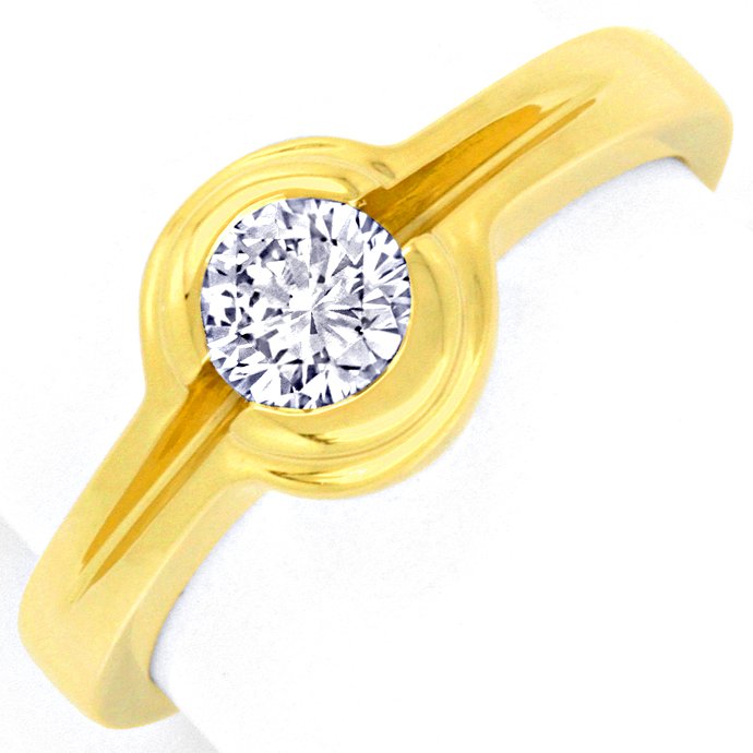 Funkelnder Brillant-Ring 0,47ct River VVS, 18K Gelbgold, aus Designer-Solitär-Diamantringe Brillantringe