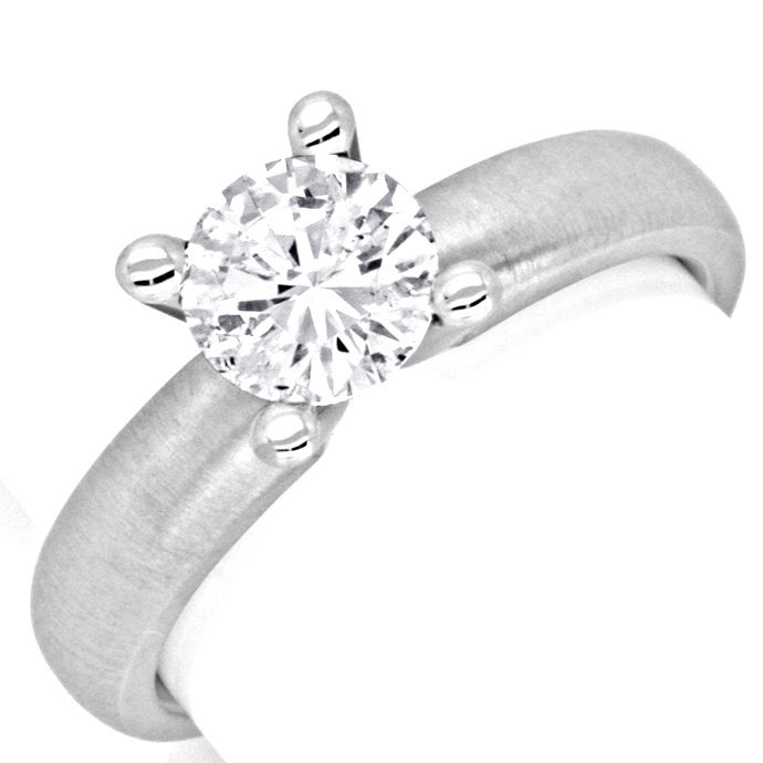 Brillant-Ring 1,15ct Spitzen Brillanz Weißgold-Schmuck, aus Designer-Solitär-Diamantringe Brillantringe