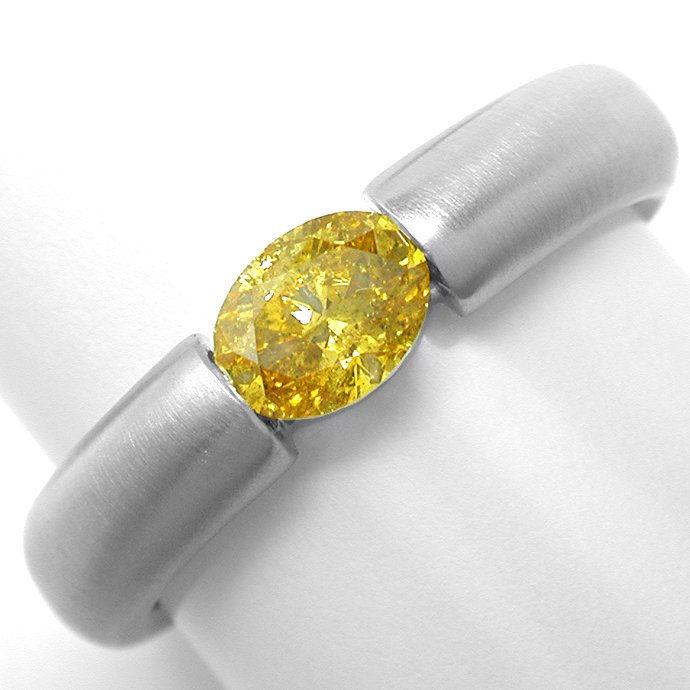 Spann Ring 0,56 Diamant Intensiver Fancy Orangy Goldton, aus Designer-Solitär-Diamantringe Brillantringe