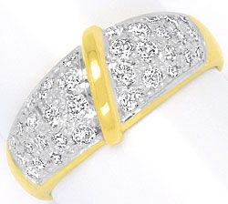 Foto 1 - Bandring mit Brillanten und Diamanten 0,49 ct Gelbgold, S4211