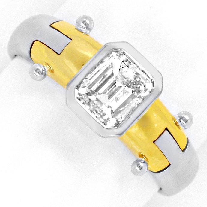 Diamant Einkaräter Ring 1,06 Topdesign 18K Schmuck Neu, aus Designer-Solitär-Diamantringe Brillantringe