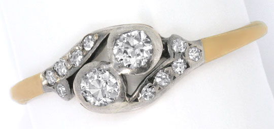 Foto 2 - Antiker Diamanten-Goldring 0,30ct Altschliff, S4608