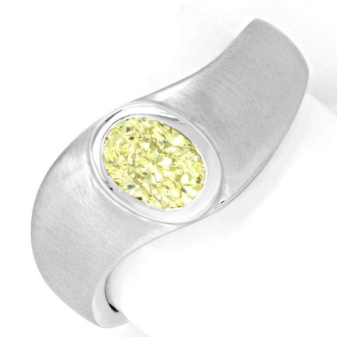 Zitronen Lemon Solitär-Diamantring Weißgold 18K, aus Designer-Solitär-Diamantringe Brillantringe