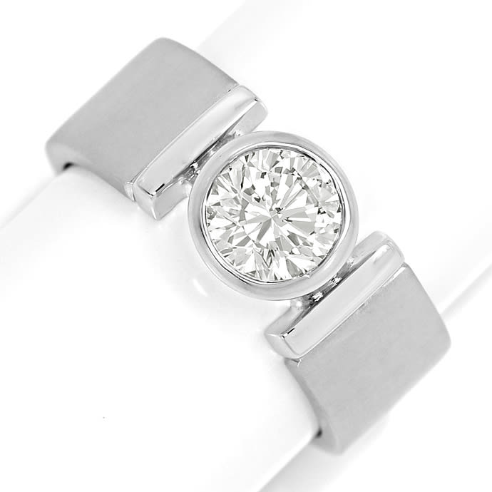 Brillant-Ring Solitär 1,01ct Lupenrein in 18K Weißgold, aus Designer-Solitär-Diamantringe Brillantringe