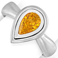 zum Artikel Ring Fancy Intense Orange Tropfen Diamant HRD, S4958