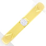 Design-Ring 0,09ct Diamant massiv 14K Gelbgold