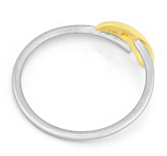 Foto 3 - Anmutiger Platin-Gelbgold-Ring mit Diamant, S5463