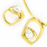 Extravagantes Perlen-Schmuckset Ring Halsreif