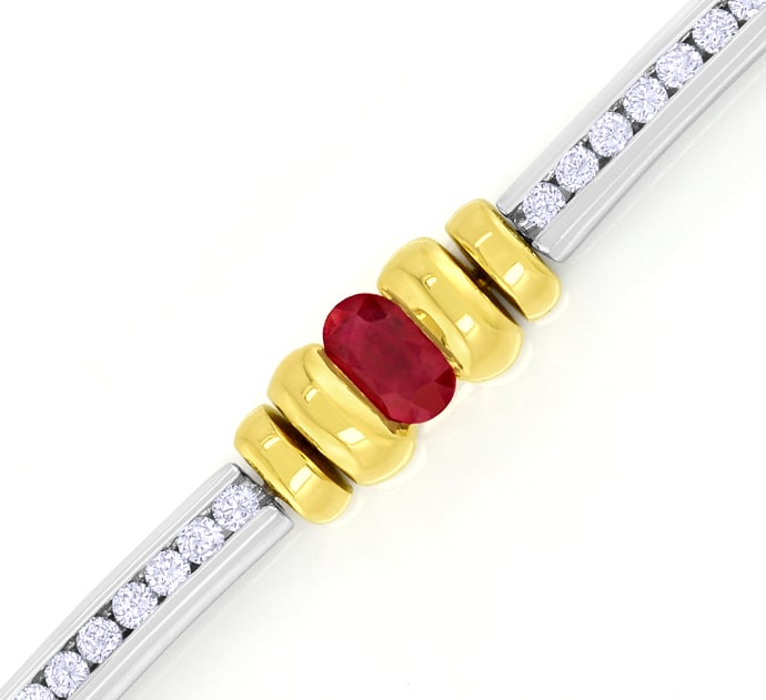 Foto 2 - Exquisites Spitzen-Rubine Brillanten Armband, S5647