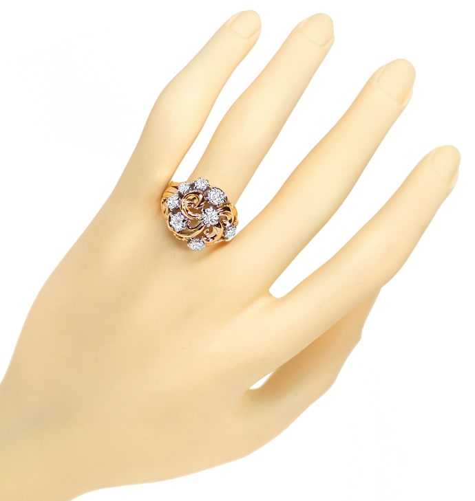 Foto 4 - Antiker Ring 2,29ct Diamanten Handarbeit Rotgold, S6158