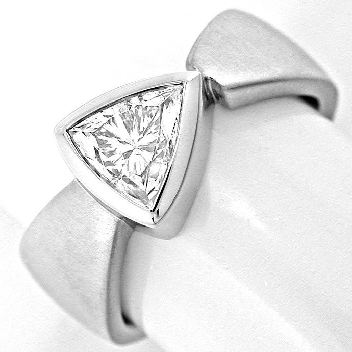 Trillion Trillant-Diamant-Ring, Handarbeit, 18K, aus Designer-Solitär-Diamantringe Brillantringe