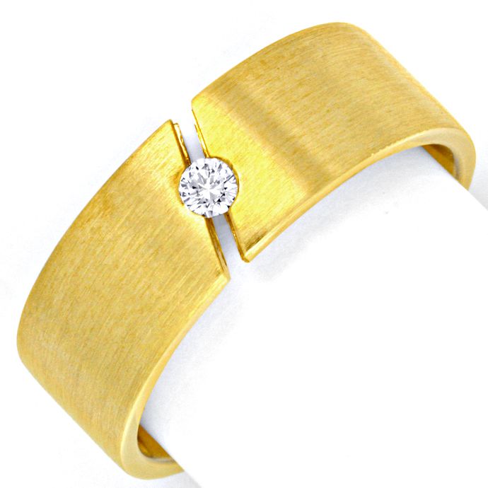 Brillant-Spannring Gelbgold, Brillant River, aus Designer-Solitär-Diamantringe Brillantringe