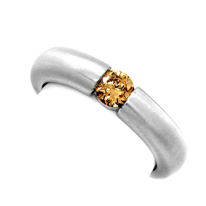 Neu! Brillant-Spann Ring 18K Goldbraun, aus Designer-Solitär-Diamantringe Brillantringe