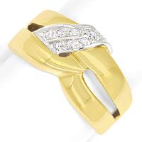 zum Artikel Gold-Ring mit River Lupenreinen Diamanten in massiv 750, S9634