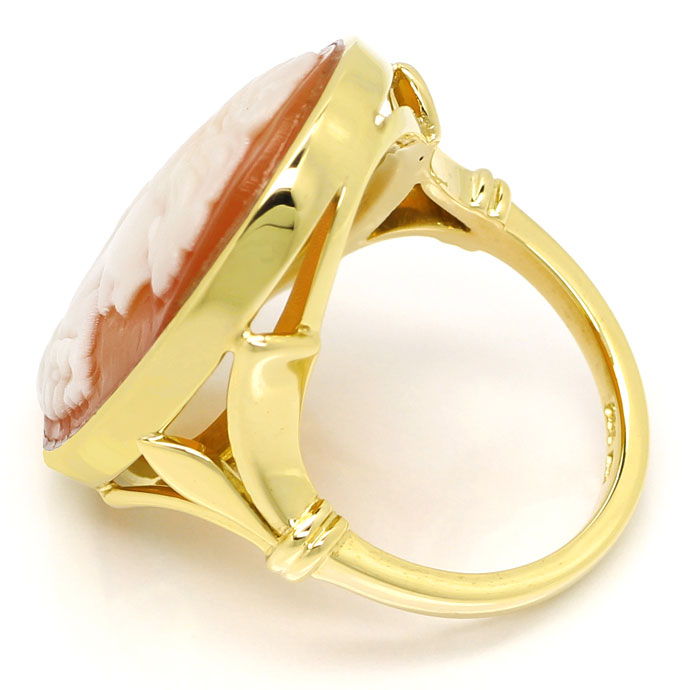Foto 3 - Dekorativer Ring mit großer Muschel Camée, 14K Gelbgold, S9798
