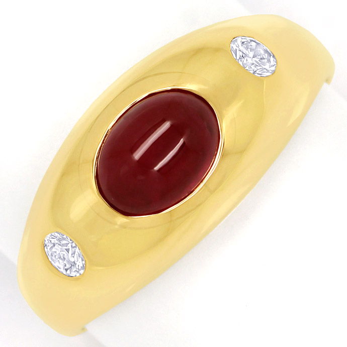 Rubin Diamant Bandring mit Spitzen Rubin und Brillanten, aus Edelstein Farbstein Ringen