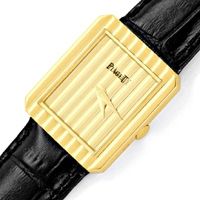 zum Artikel Piaget Polo Längsstreifen Damenarmbanduhr 18K Gelb Gold, U2043
