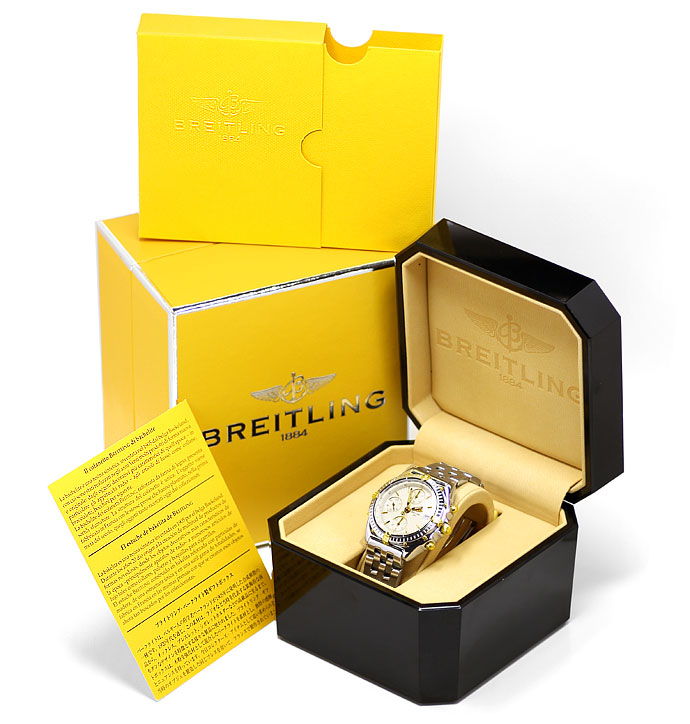 Foto 6 - Breitling Chronomat Stahl-Gold Herren Uhr Pilot Armband, U2273