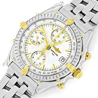 zum Artikel Breitling Chronomat Stahl-Gold Herren Uhr Pilot Armband, U2273